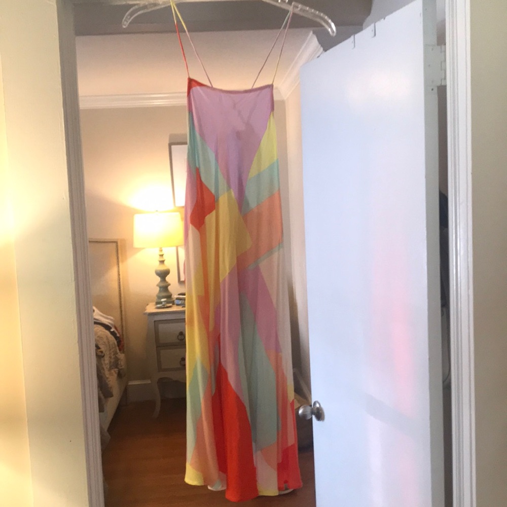 Multi-color sheer summer dress